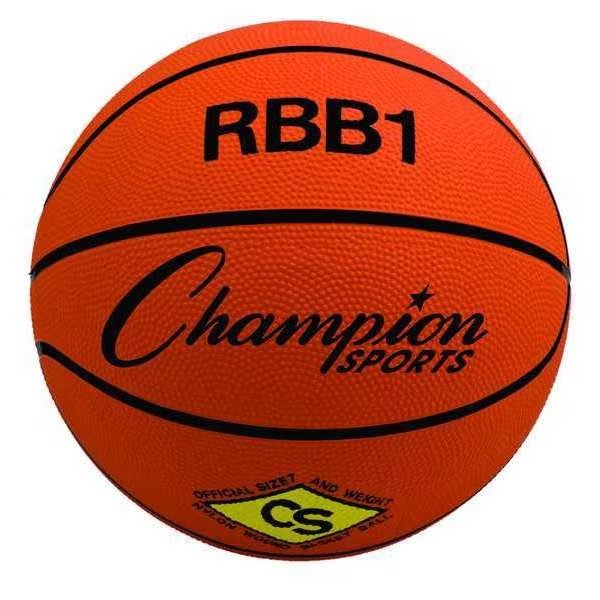 Official Size Pro Rubber Basketball, Size 7, Champion Sports, Mfr#: RBB1