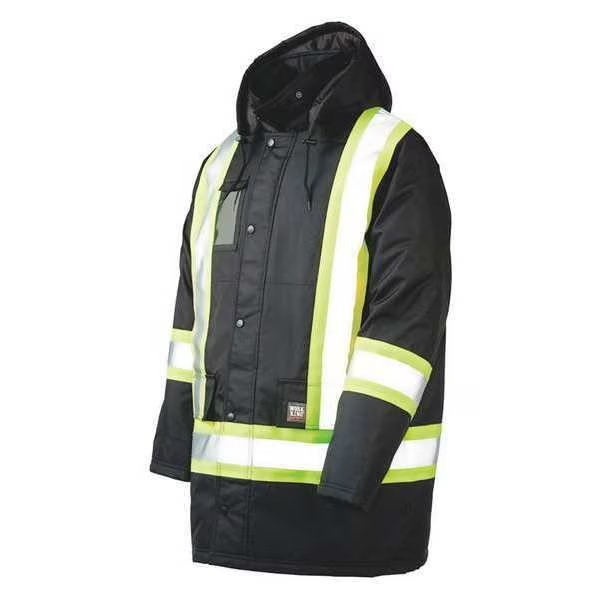 Men's Black Polyester Jacket size S, Tough Duck, Mfr#: S17611