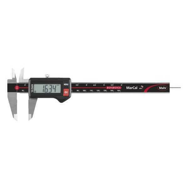 Digital Caliper, 0.0005in.Res, 150mmRange, Mahr, Mfr#: 4103300