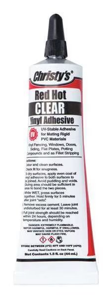 Vinyl/PVC Adhesive Tube, Clear, Christys, Mfr#: RH-F-C-15-24