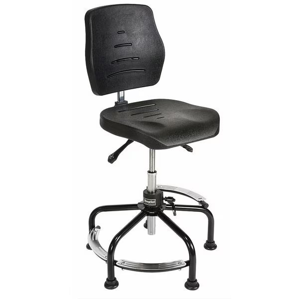 Task Chair Backrest, Height 19" to 36", Polyurethane Black, Shopsol, Mfr#: 3010013