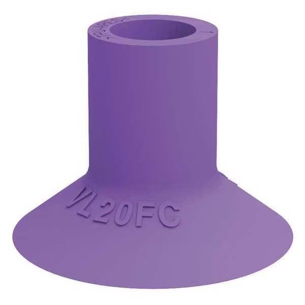 Suction Cup, Purple, 20mm Dia., 15mm H, PK5, Piab, Mfr#: VL20FC