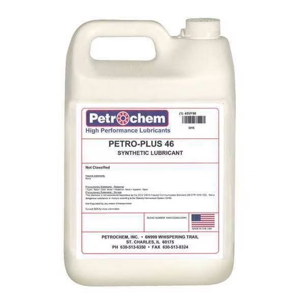 Compressor Oil, 1 gal., Jug, Synthetic Oil, Petrochem, Mfr#: PETRO-PLUS 46-001