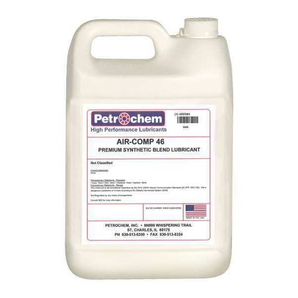 Compressor Oil, 1 gal., Jug, Synthetic Oil, Petrochem, Mfr#: AIR-COMP 46-001