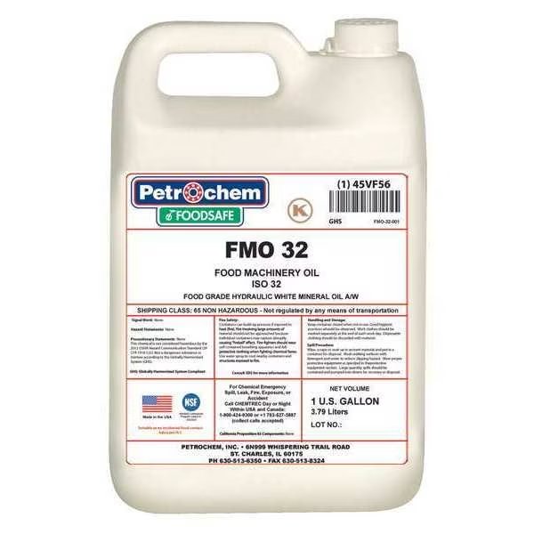 1 gal Pail, Hydraulic Oil, 32 ISO Viscosity, 10W SAE, Petrochem, Mfr#: FMO 32-001