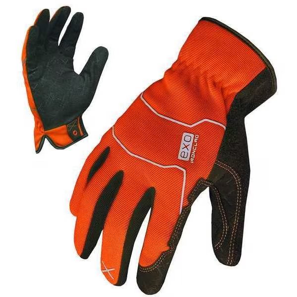 Hi-Vis Mechanics Gloves, S, Orange, Spandex, Ironclad Performance Wear, Mfr#: EXO-HSO-02-S