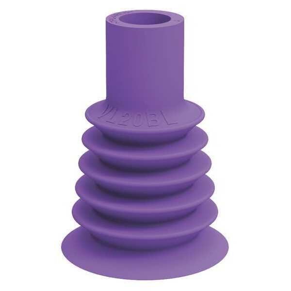 Suction Cup, Purple, 20mm Dia., 28mm H, PK5, Piab, Mfr#: VL20BL