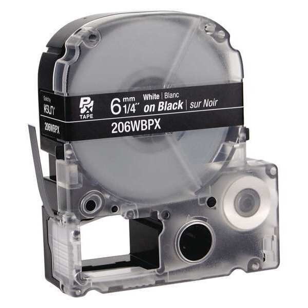 Label Cartridge, White on Black, Labels/Roll: Continuous, Epson, Mfr#: 206WBPX