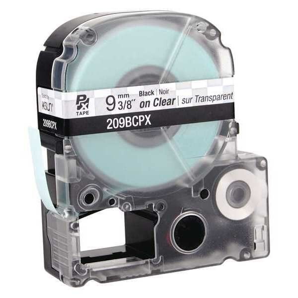 Label Cartridge, Black on Clear, Labels/Roll: Continuous, Epson, Mfr#: 209BCPX