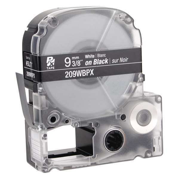 Label Cartridge, White on Black, Labels/Roll: Continuous, Epson, Mfr#: 209WBPX