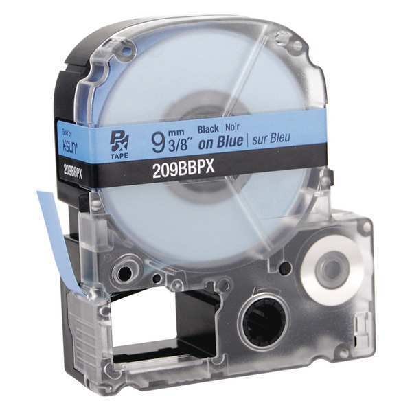Label Cartridge, Black on Blue, Labels/Roll: Continuous, Epson, Mfr#: 209BBPX