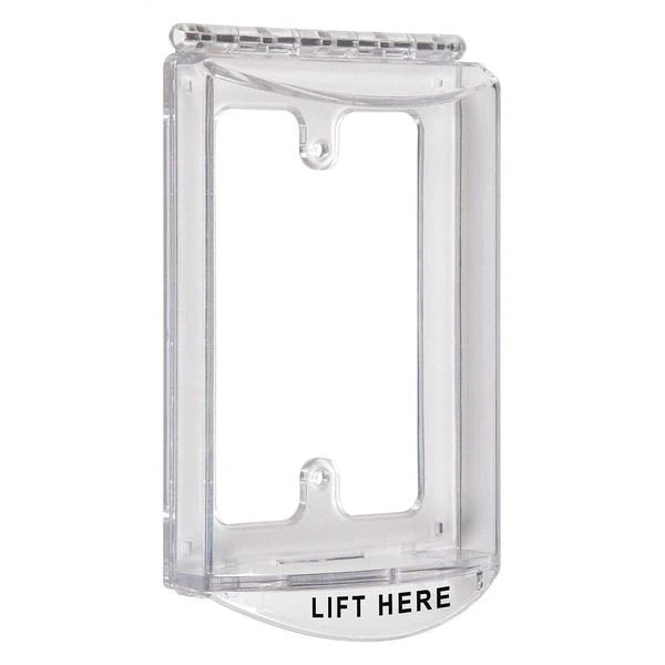 Clear Poly Surface Mount Protective Cover, 4-15/32 in. H, Safety Technology International, Mfr#: STI-6519