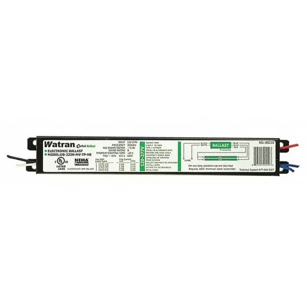 Electronic Ballast, Input Watts 55, Watran, Mfr#: LPT80210