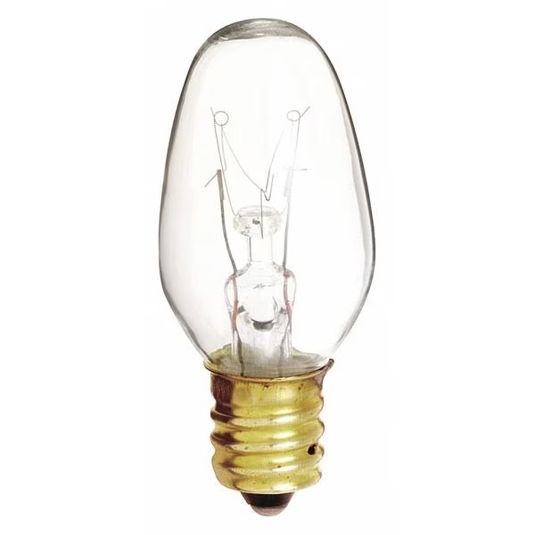 Incandescent Lamp, C7 Bulb Shape, 35 lm, Satco, Mfr#: S3691