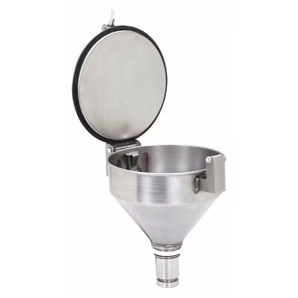 Drum Funnel, Silver, 15" H, 10-1/2" dia., Pig, Mfr#: DRM1112-NPT