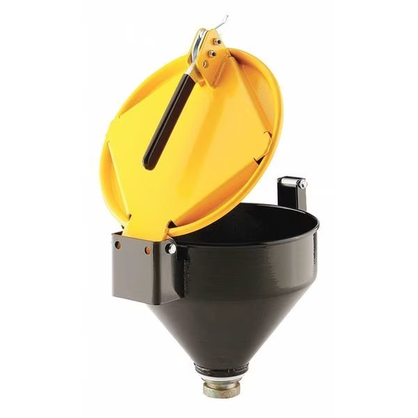 Drum Funnel, Yellow, 13" H, 11-1/4" dia., Pig, Mfr#: DRM1125-YW-NPT