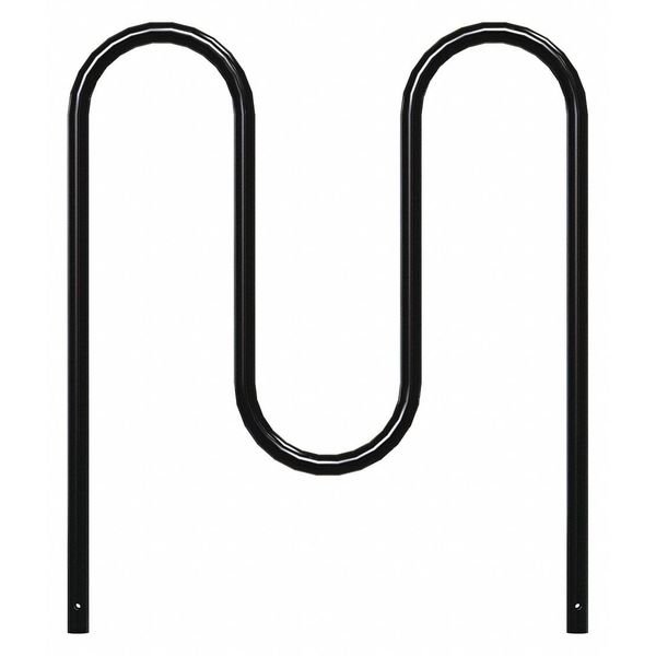 Bike Rack, Black, 36" H, 39" L, Steel, Madrax, Mfr#: QS-WP36-5-IG-B