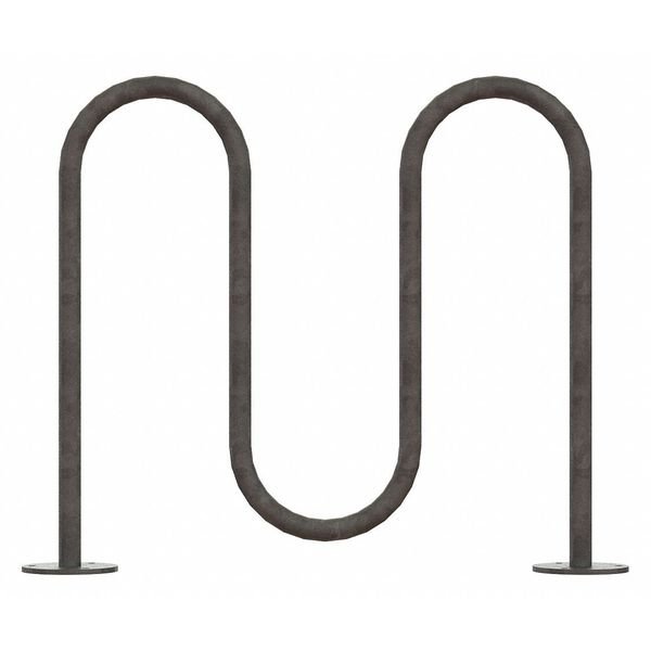 Bike Rack, Silver, 36" H, 39" L, Steel, Madrax, Mfr#: QS-WP36-5-SF-G