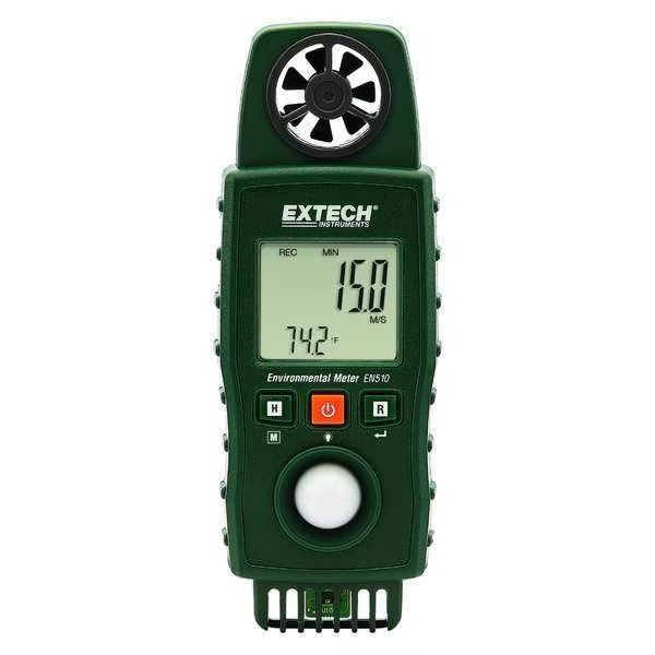 Environmental Meter, 0.9 to 44.7 mph, Extech, Mfr#: EN510