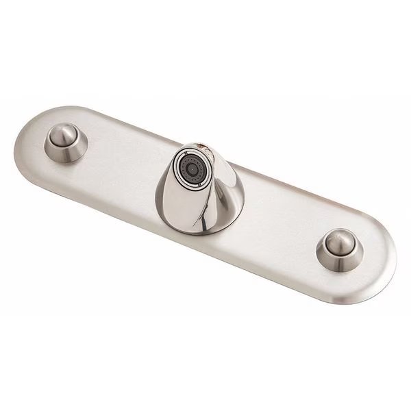 Metering 8" Mount, 3 Hole Ligature Resistant Bathroom Faucet, Satin, Bestcare, Mfr#: WH3377-8IN
