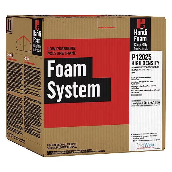 Insulation Spray Foam Sealant Kit, 26.4 lb, Two Cylinders, Cream, 2 Component, Handi-Foam, Mfr#: P12025G