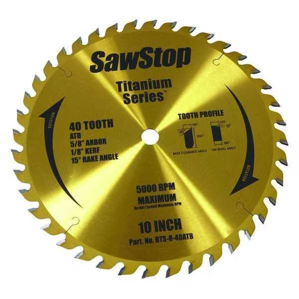 40-Teeth Circular Saw Blade, Wood, Sawstop, Mfr#: BTS-R-40ATB
