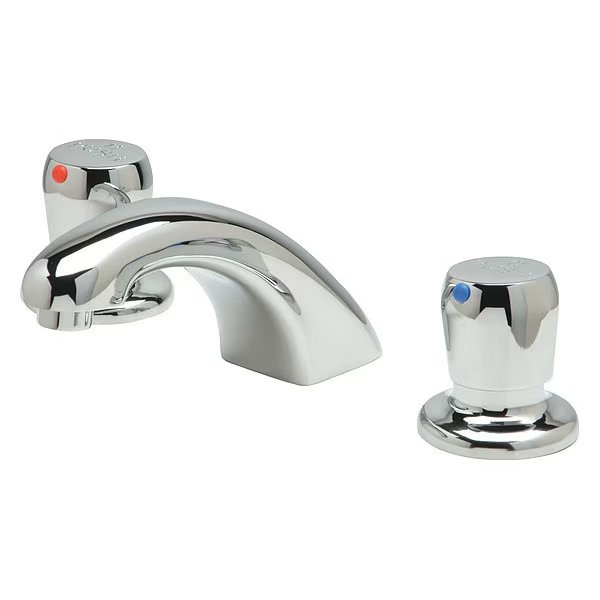 Metering 6" to 20" Mount, 3 Hole Low Arc Bathroom Faucet, Polished chrome, Zurn, Mfr#: Z867R0-XL
