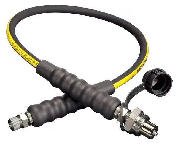 HC9203, 3 ft., Heavy-duty Rubber High Pressure Hydraulic Hose, .25 in. Internal Diameter, Enerpac, Mfr#: HC9203