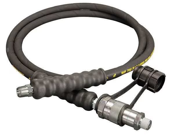 HC9206B, 6 ft., Heavy-duty Rubber High Pressure Hydraulic Hose, .25 in. Internal Diameter, Enerpac, Mfr#: HC9206B