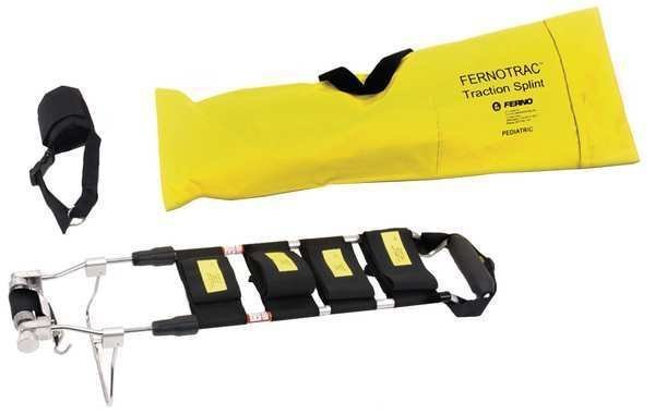 Traction Splint, Pediatric, Black, Aluminum, Ferno, Mfr#: 443