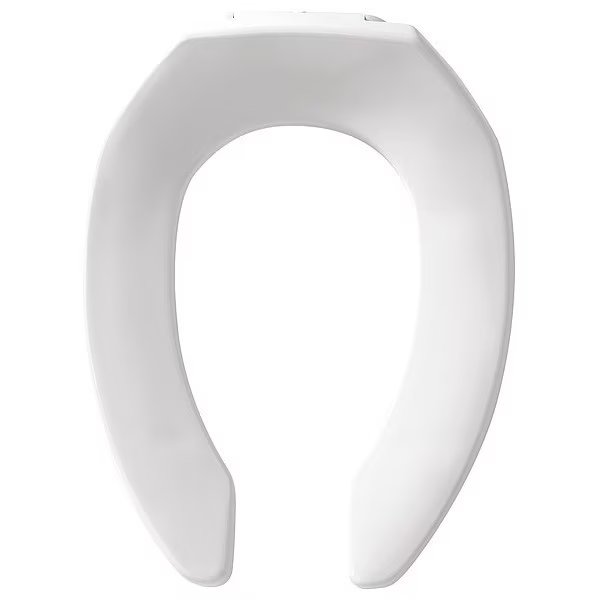 Toilet Seat, Without Cover, Plastic, Elongated, White, Bemis, Mfr#: 1955SSCT 000