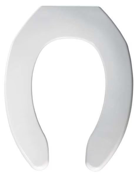 Toilet Seat, Without Cover, Plastic, Elongated, White, Bemis, Mfr#: 1055SSC 000