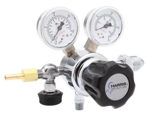 Specialty Gas Regulator, Single Stage, CGA-540, 0 to 125 psi, Use With: Oxygen, Harris, Mfr#: KH1016