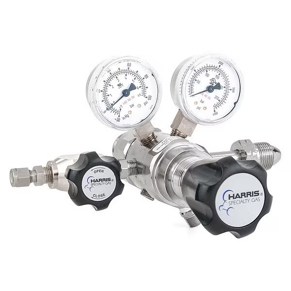 Specialty Gas Lab Regulator, Two Stage, CGA-590, 0 to 50 psi, Use With: Compressed Air, Harris, Mfr#: KH1101