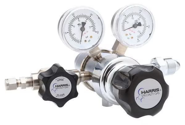 Specialty Gas Regulator, Two Stage, CGA-580, 0 to 15 psi, Use With: Argon, Helium, Nitrogen, Harris, Mfr#: KH1058