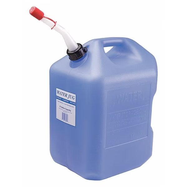 Water Container, 6 gal. Cap., Blue, HDPE, Midwest Can, Mfr#: 6700