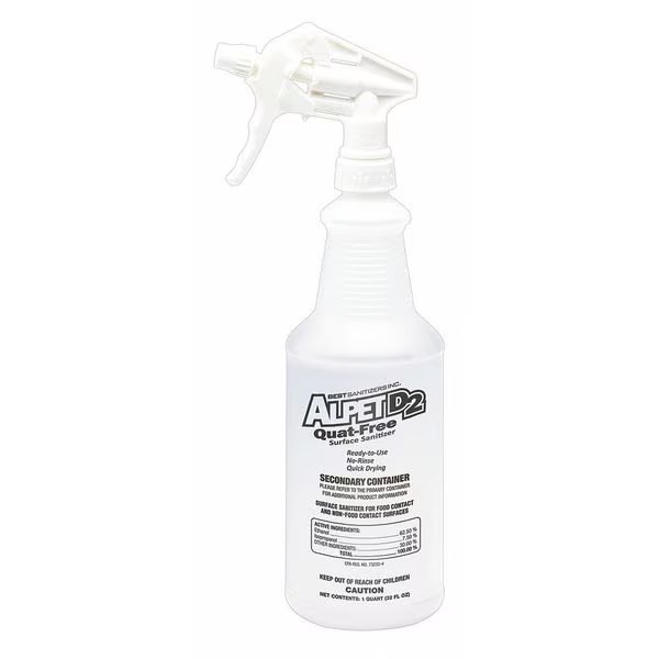 Trigger Spray Bottle, 32 oz., Clear, PK12, Best Sanitizers, Mfr#: SS20014