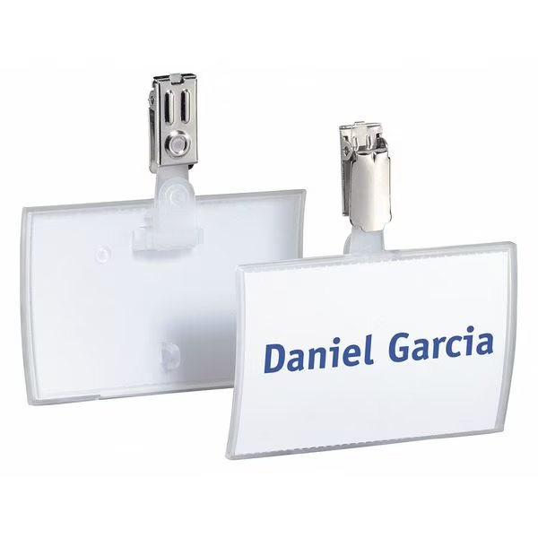 Name Badge, Strap Clip, 1/8"W, 2-1/4"H, PK25, Durable Office Products, Mfr#: 821619