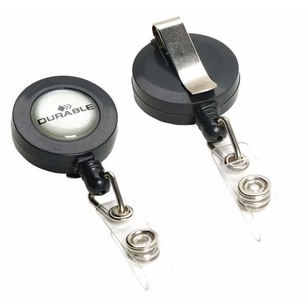 Badge Reel, 3-5/16" L, Retractable, PK10, Durable Office Products, Mfr#: 815258