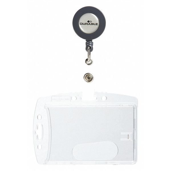 ID Badge Holder, Shell Style, PK10, Durable Office Products, Mfr#: 801219
