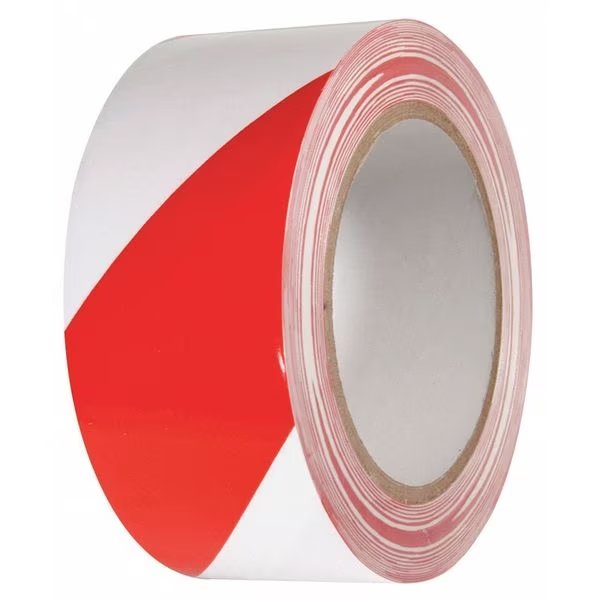 Marking Tape, Striped, Red/White, 2" W, Incom, Mfr#: VHT211