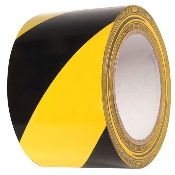 Marking Tape, Striped, Black/Yellow, 3" W, Incom, Mfr#: VHT310