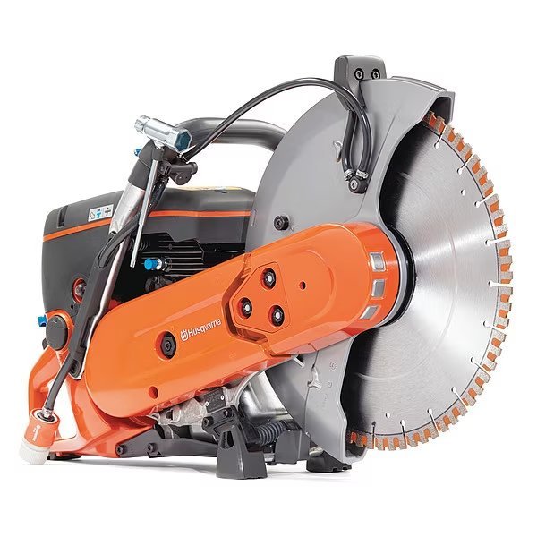 14" Concrete Power Cutter/Saw, 5" Cut Depth, Wet/Dry, 5.0hp 2-Cycle, Husqvarna, Mfr#: K770