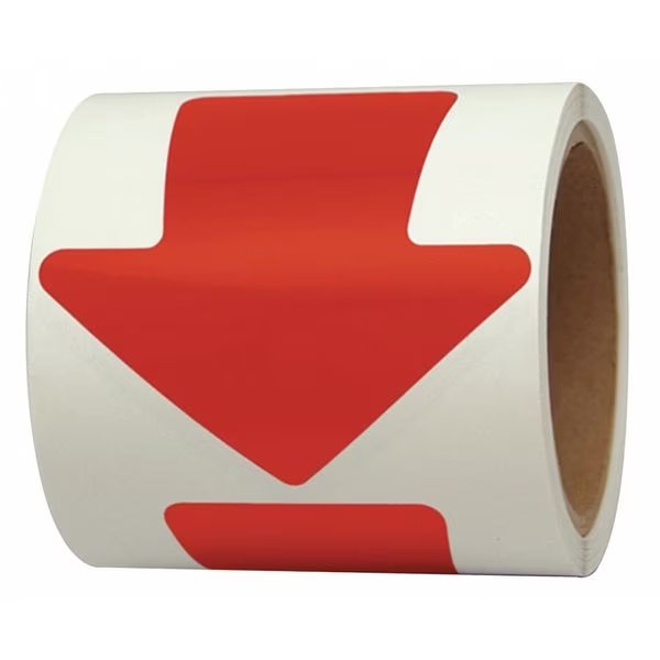 Marking Tape, Solid, Red, 4" W, Incom, Mfr#: VA400R