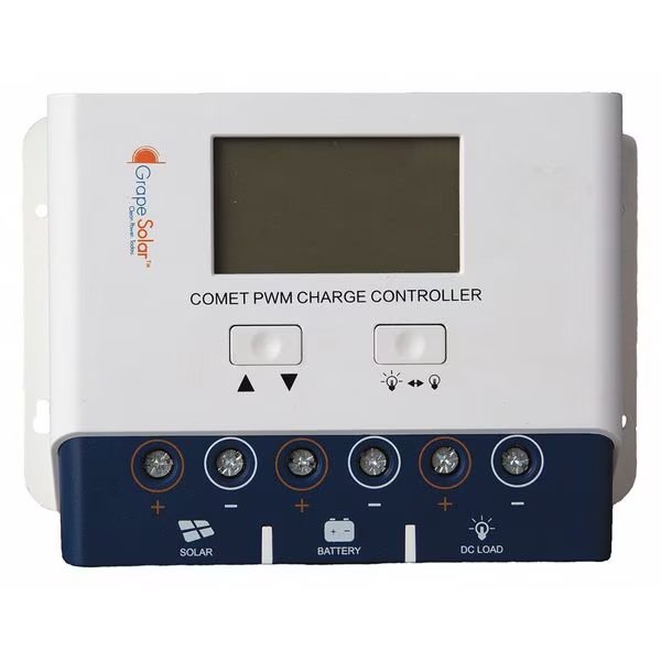 Charge Controller, 40A Max. Current, Grape Solar, Mfr#: GS-PWM-COMET-40