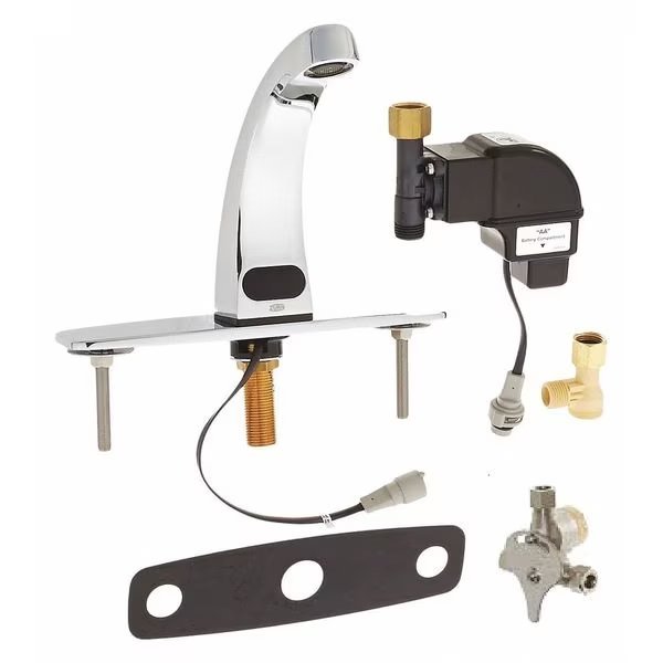 Sensor 8" Mount, 3 Hole Mid Arc Bathroom Faucet, Chrome plated, Zurn, Mfr#: Z6913-XL-CP8-MV
