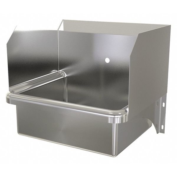 Hand Sink, Wall Mount, 16-1/2" H, 16 ga., Sani-Lav, Mfr#: 7070