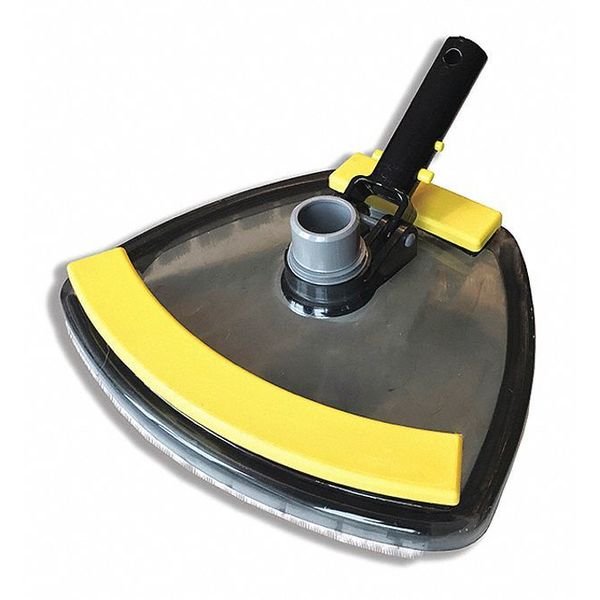 Pool Vacuum, Plastic, Black/Yllw, 11-7/8" L, Jed Pool Tools, Mfr#: 30-179-B