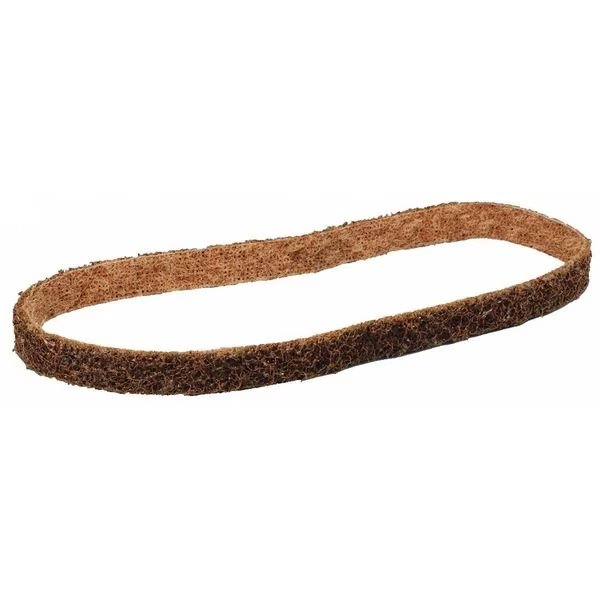 Sanding Belt, 1/2 in W, 12 in L, Coated/Non-Woven Blend, Aluminum Oxide, Coarse, SC-BS, Brown, Scotch-Brite, Mfr#: 7000120901