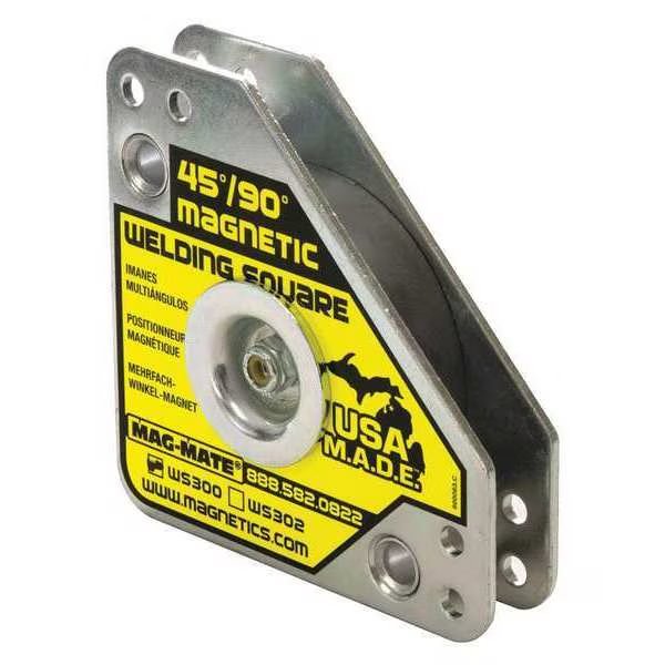 Magnetic Welding Square, 3-3/4in.L, 60 lb., Mag-Mate, Mfr#: WS300AX3
